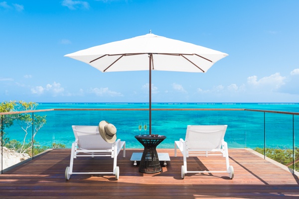 Terrace at TC BEB4, Babalua Beach, Turks & Caicos