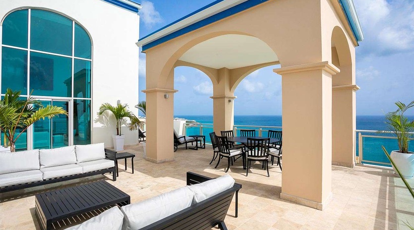 Veranda at PIE COV, Beachfront/Cupecoy, St. Martin
