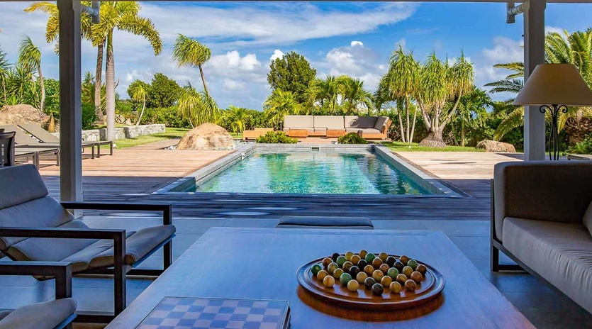 Terrace at WV PAJ, Lurin, St. Barthelemy