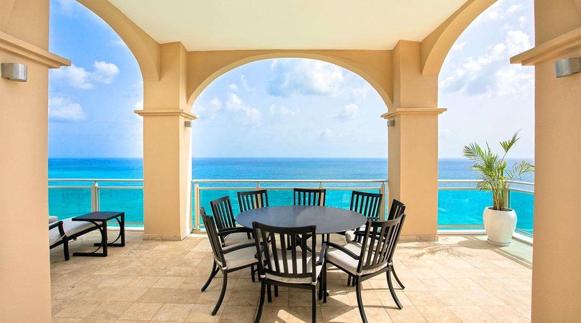 Veranda at PIE COV, Beachfront/Cupecoy, St. Martin