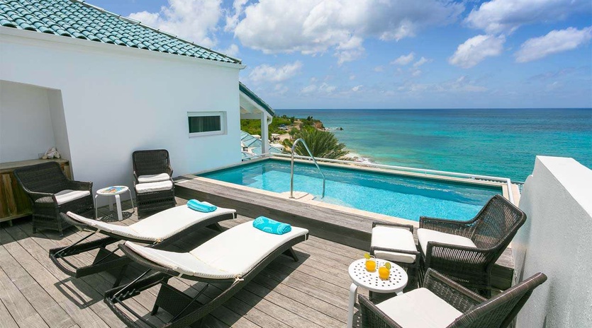 Villa Pool at PIE BDV, Beachfront/Cupecoy, St. Martin