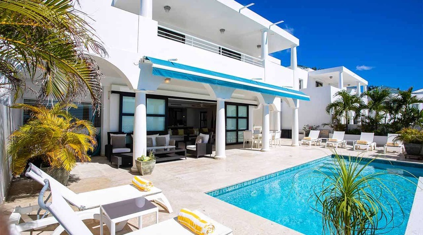 Villa Pool at PIE FAR, Beachfront/Cupecoy, St. Martin