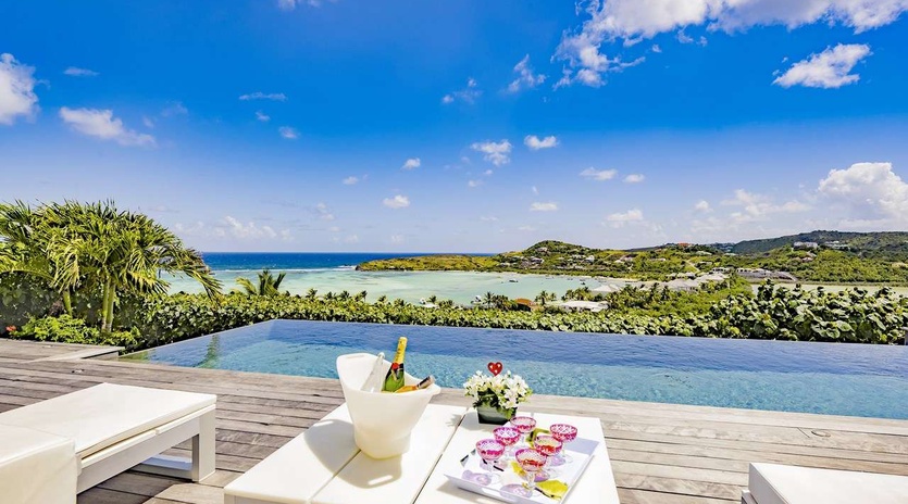 Villa Pool at WV SBM, Grand Cul de Sac, St. Barthelemy