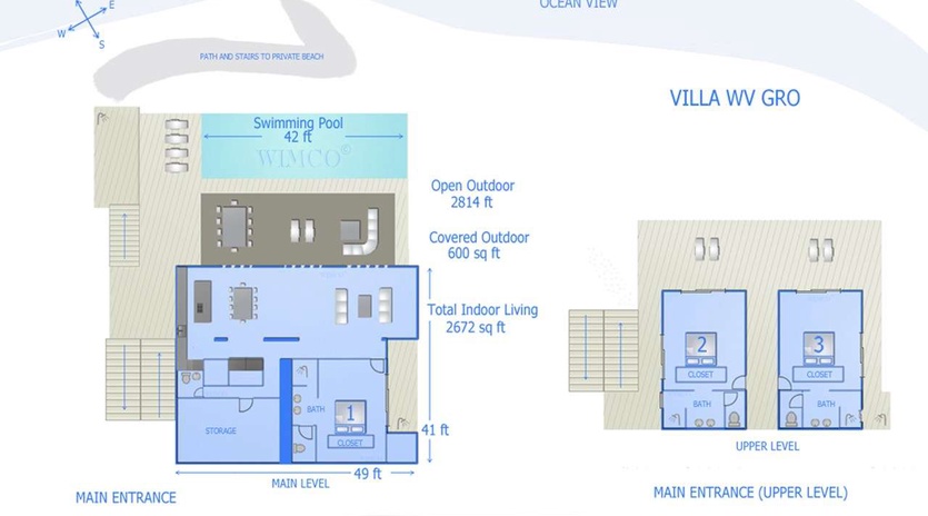 Floorplan of WV GRO, Marigot, St. Barthelemy