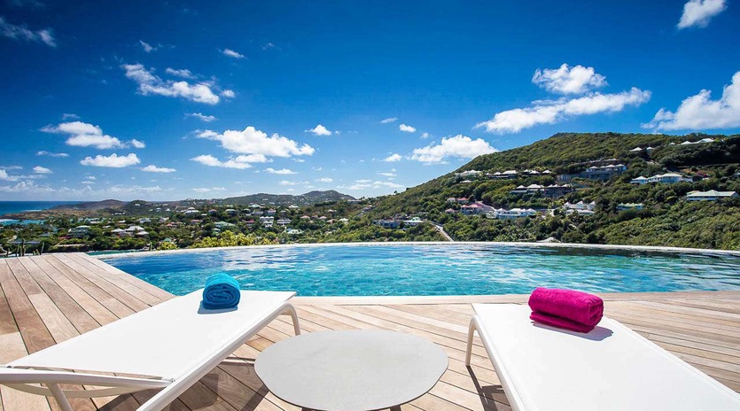 Villa Pool at WV NOC, Mont Jean, St. Barthelemy