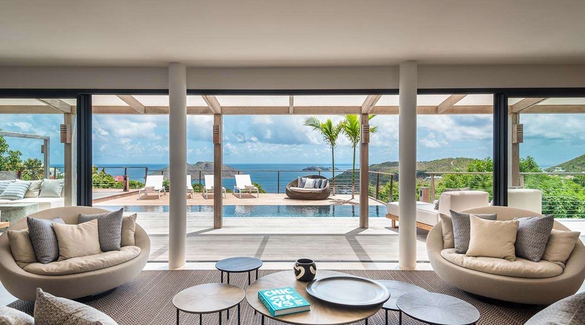 Living Room at WV ONE, Colombier, St. Barthelemy