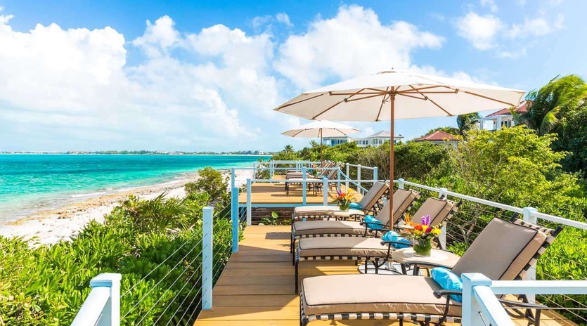 Deck at IE TAM, Grace Bay Turtle Cove, Turks & Caicos