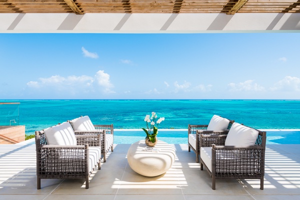 Terrace at TC BEB5, Babalua Beach, Turks & Caicos