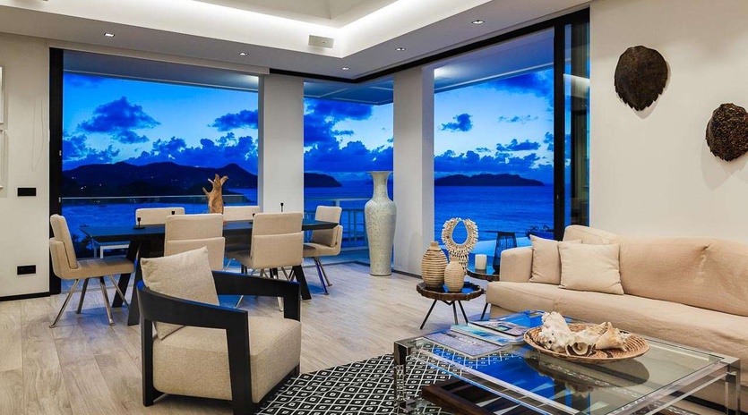 Living Room at WV TAR, Camaruche, St. Barthelemy
