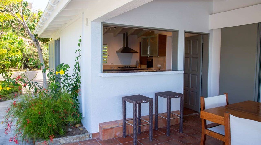 Patio at WV CAR, Lorient, St. Barthelemy