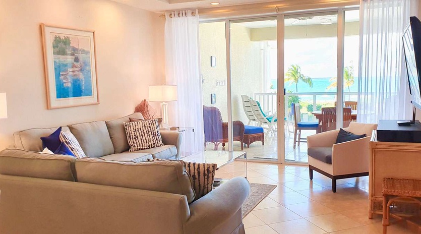 Living Room at TC GRV, Grace Bay/Beachside, Turks & Caicos