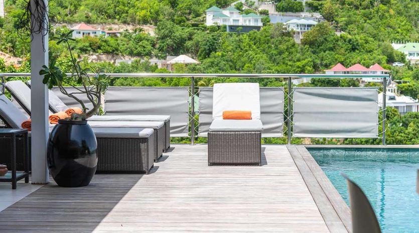 Terrace at WV MBL, St. Jean, St. Barthelemy