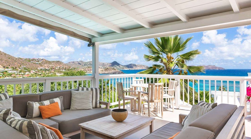 Terrace at WV LUZ, Camaruche, St. Barthelemy