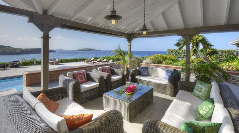 Terrace at WV SUN, Petit Cul de Sac, St. Barthelemy