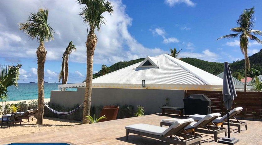 Terrace at WV VMG, Flamands Beach, St. Barthelemy