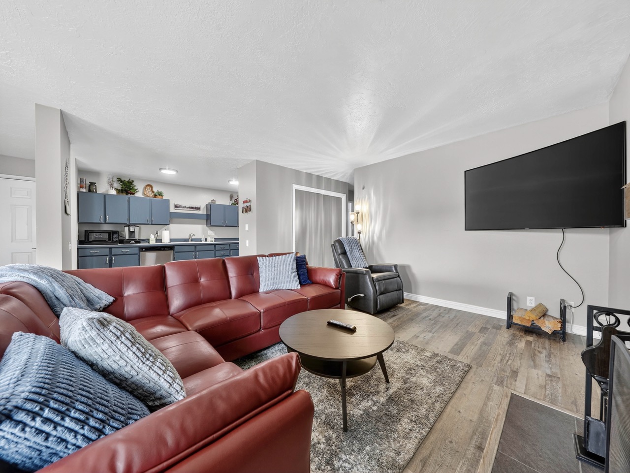 Comfortable living space with updated furniture