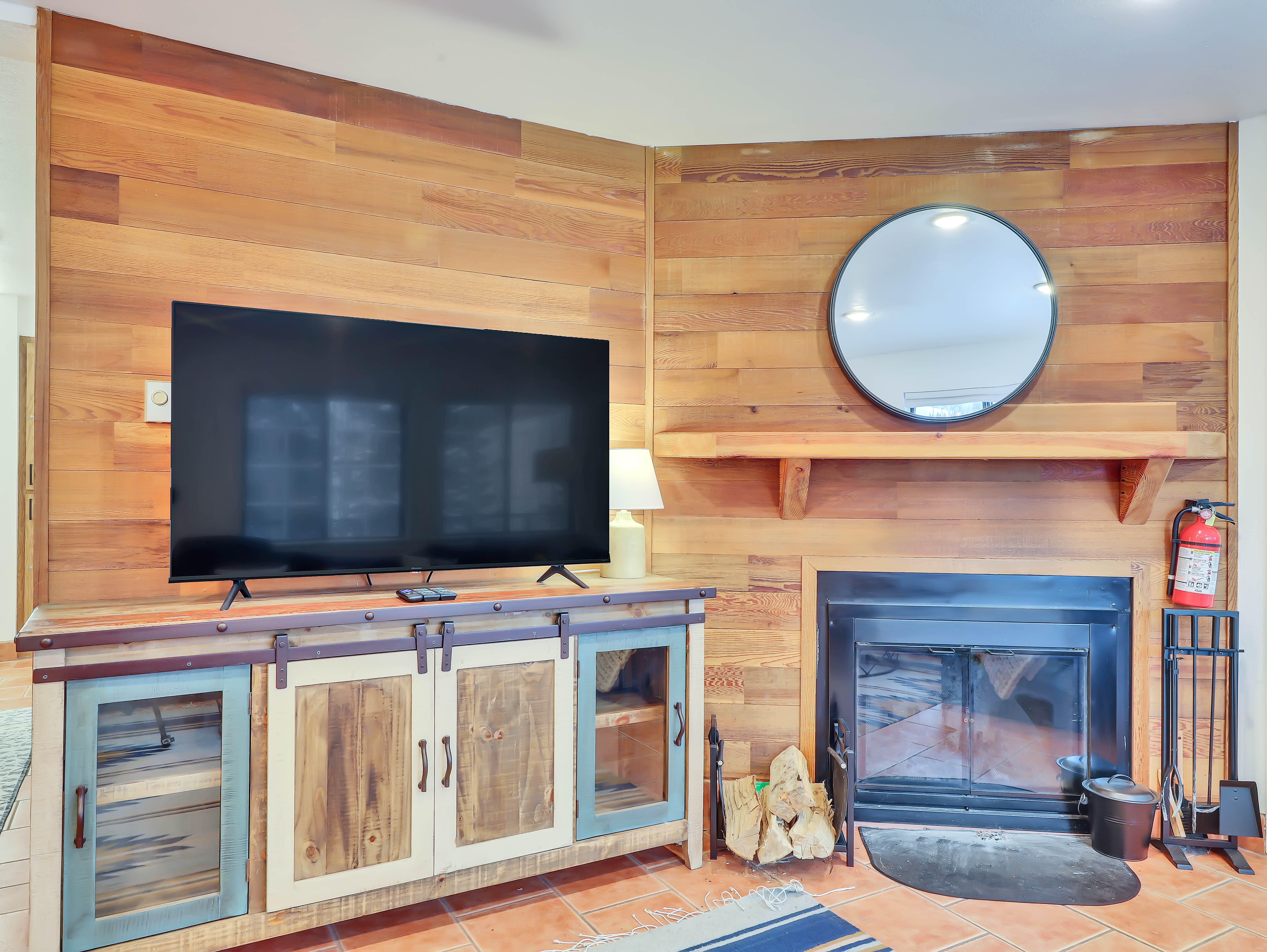 Living Room (wood fireplace, wood not provided)