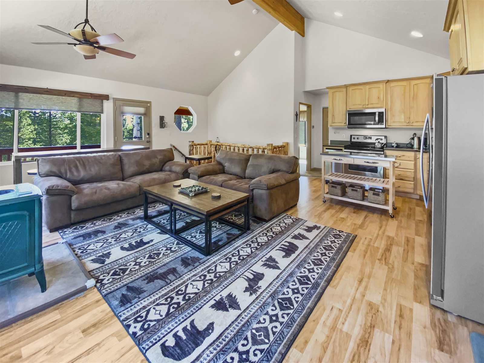 Mellow Meadows | Duck Creek Cabin | Fireplace | Forest Views