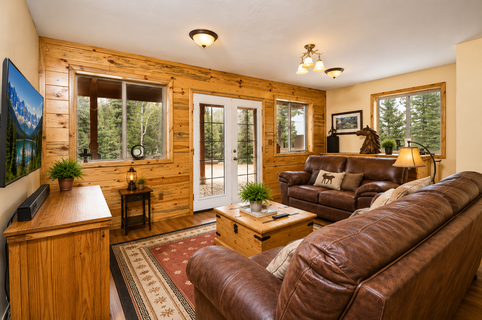Comfortable living room for the family to gather at.