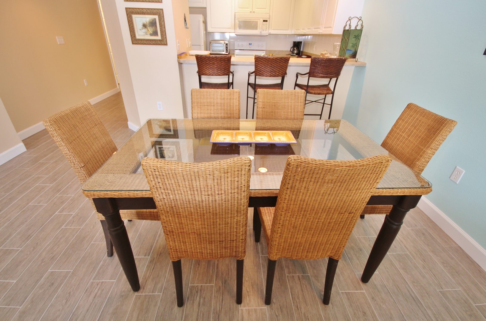 Gather with your group at this dining table