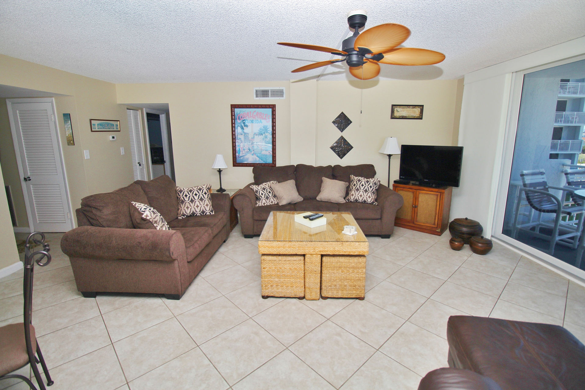 Two comfy sofas in living room