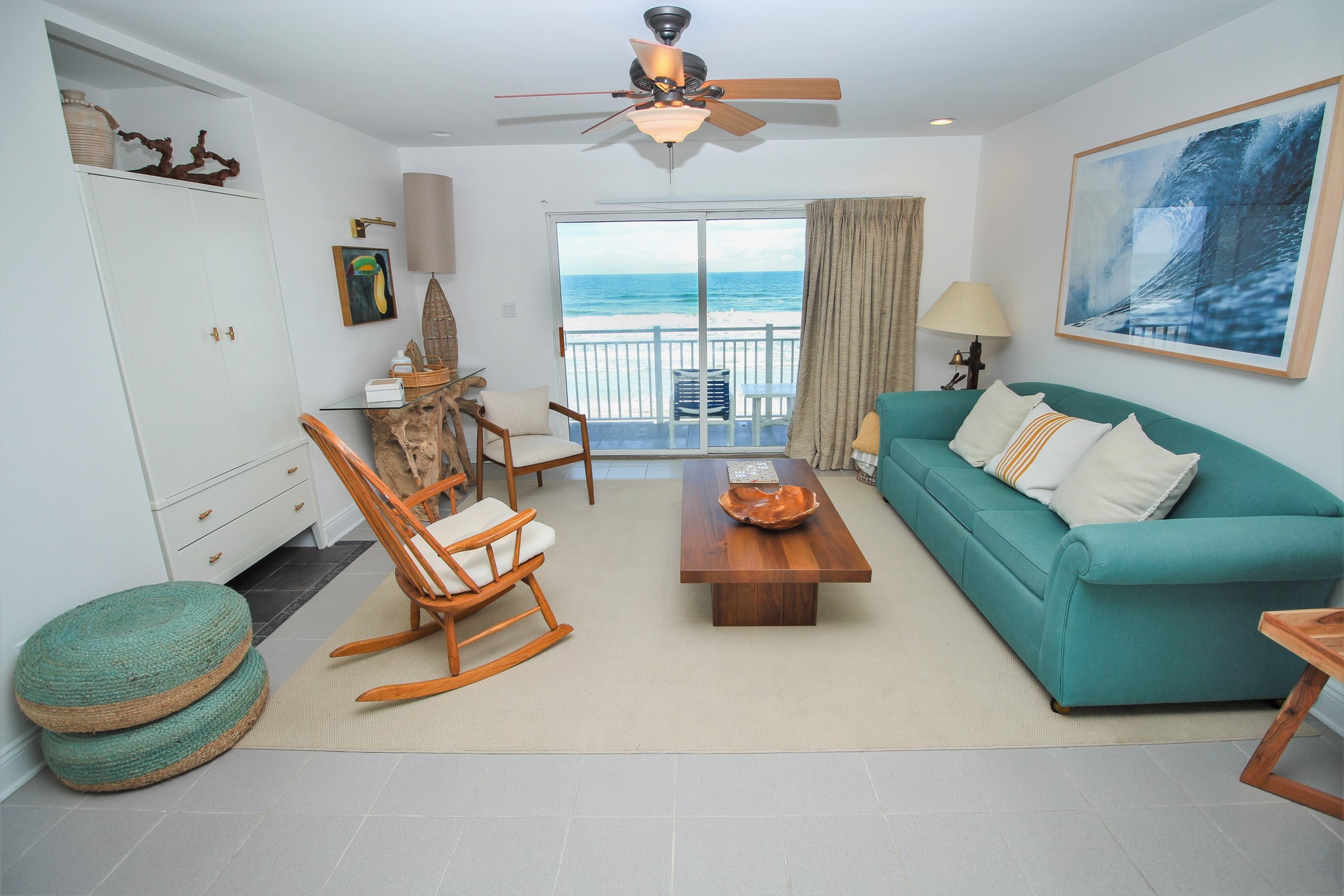 Oceanfront views from living room