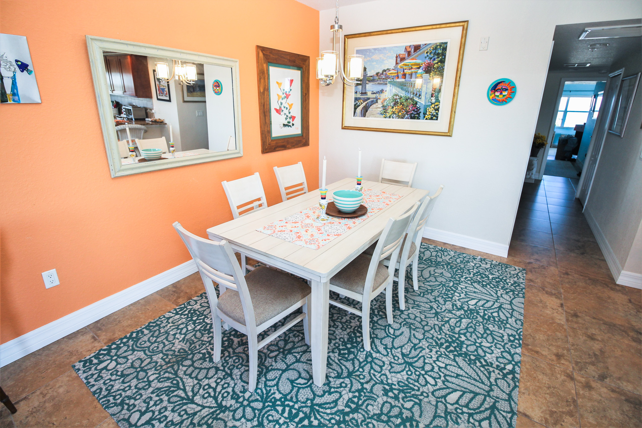 Dining table for six