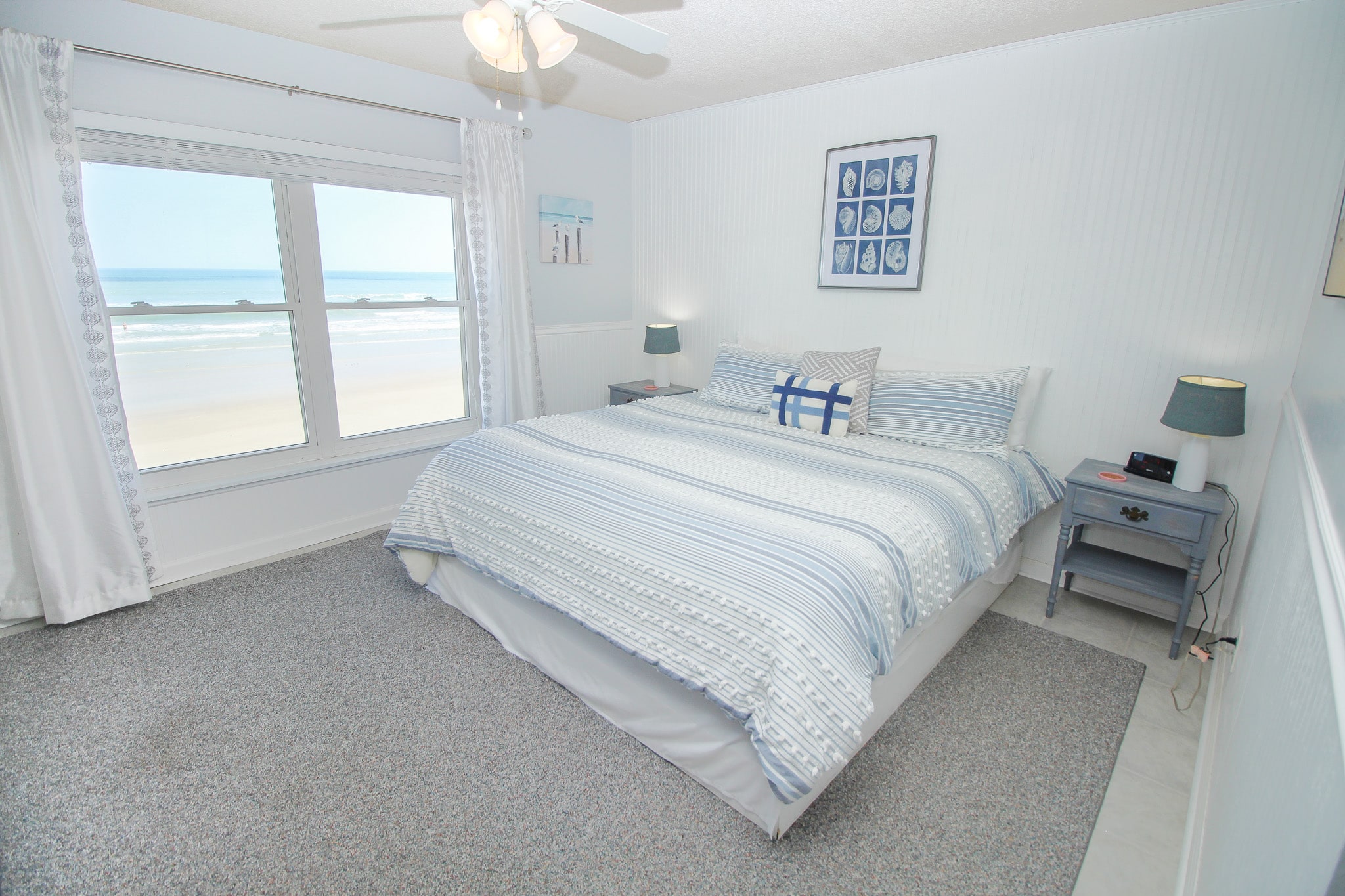 Oceanfront view in primary bedroom