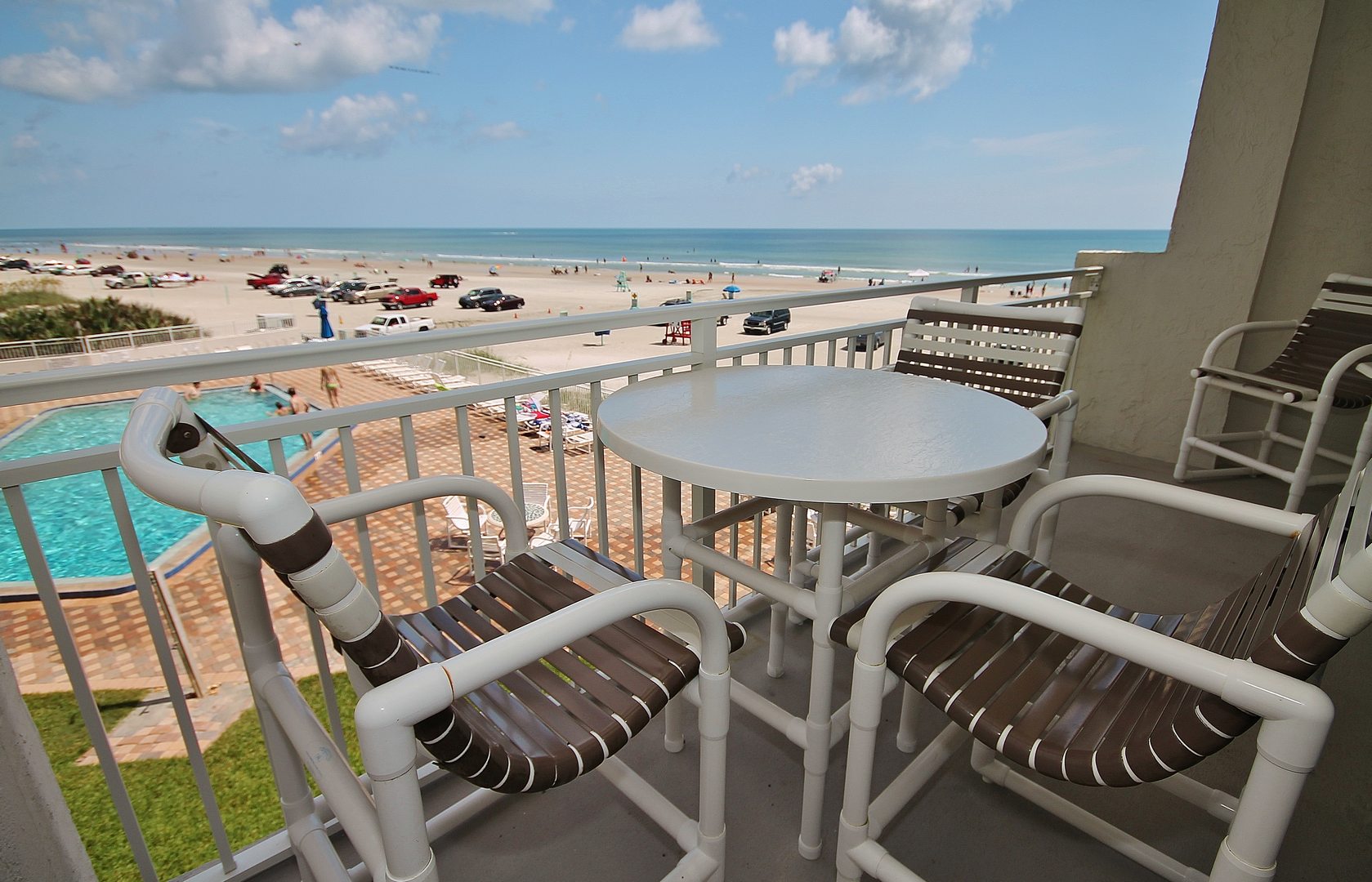 Relax and enjoy a great view from the balcony