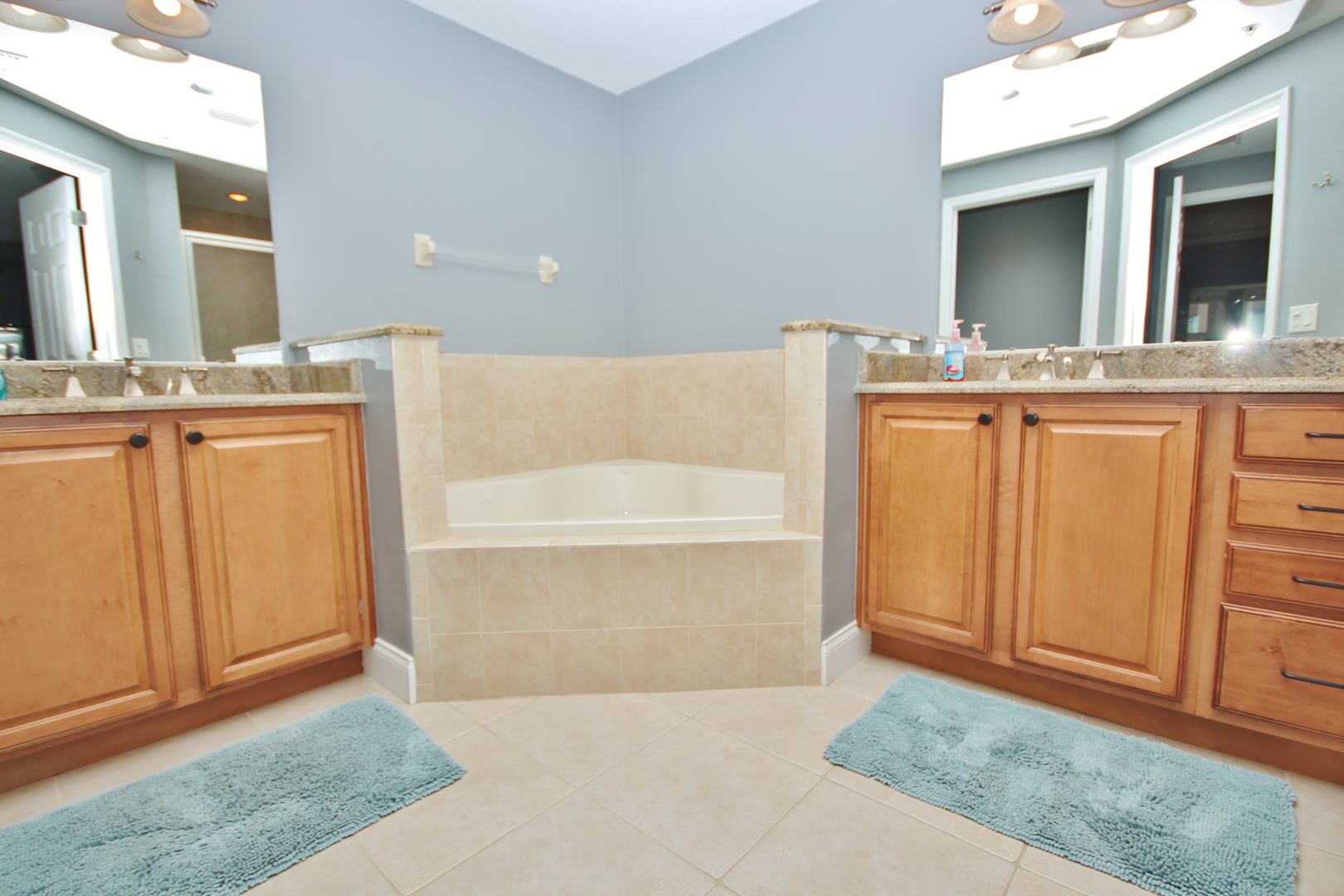 The Primary Bathroom with Tub