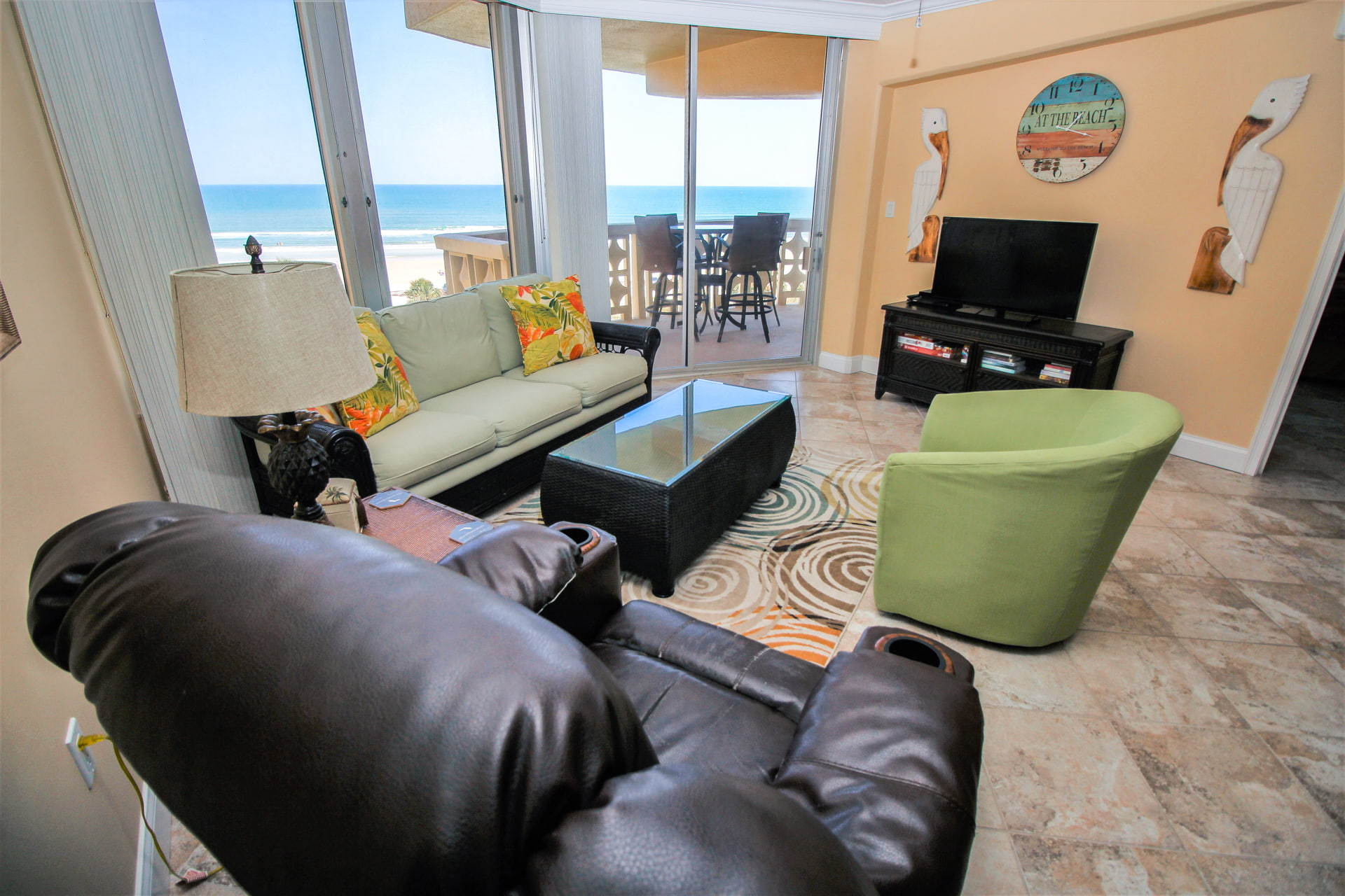 See the ocean from the sofa
