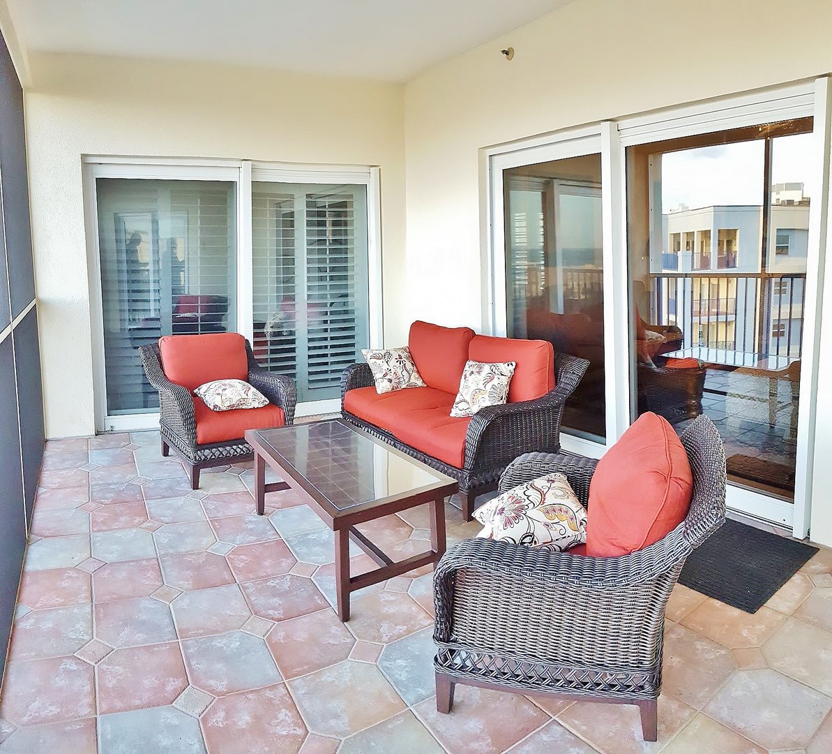 Hangout in the great Florida weather on this balcony