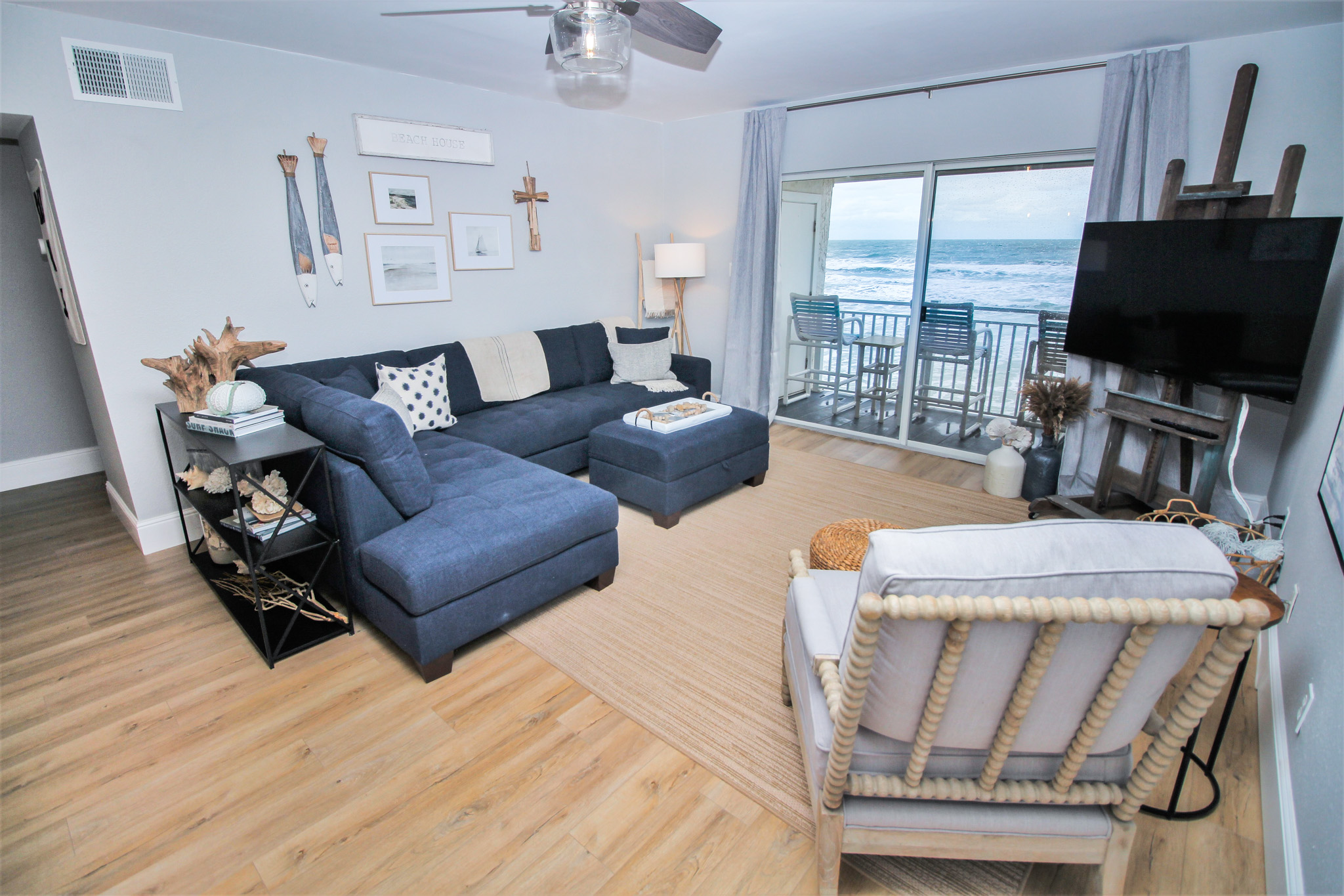 Oceanfront views from the living room