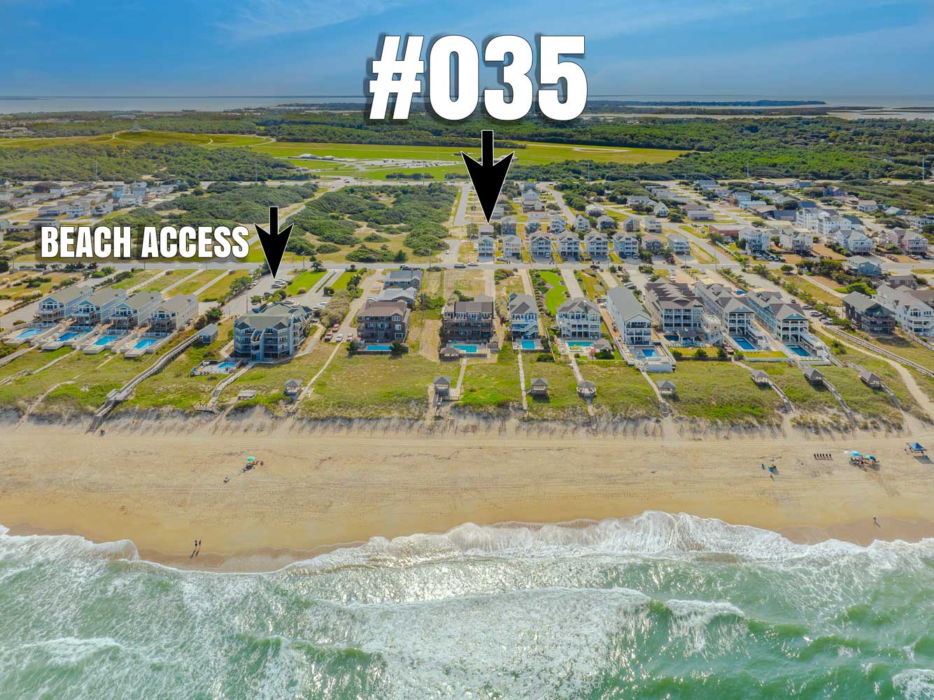Aerial View of 035 | Nick O' Time & Beach Access