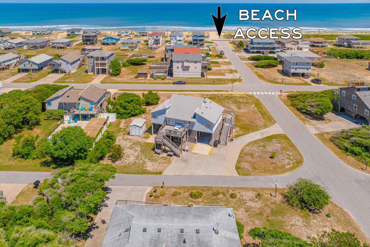 Aerial View of Beach Access