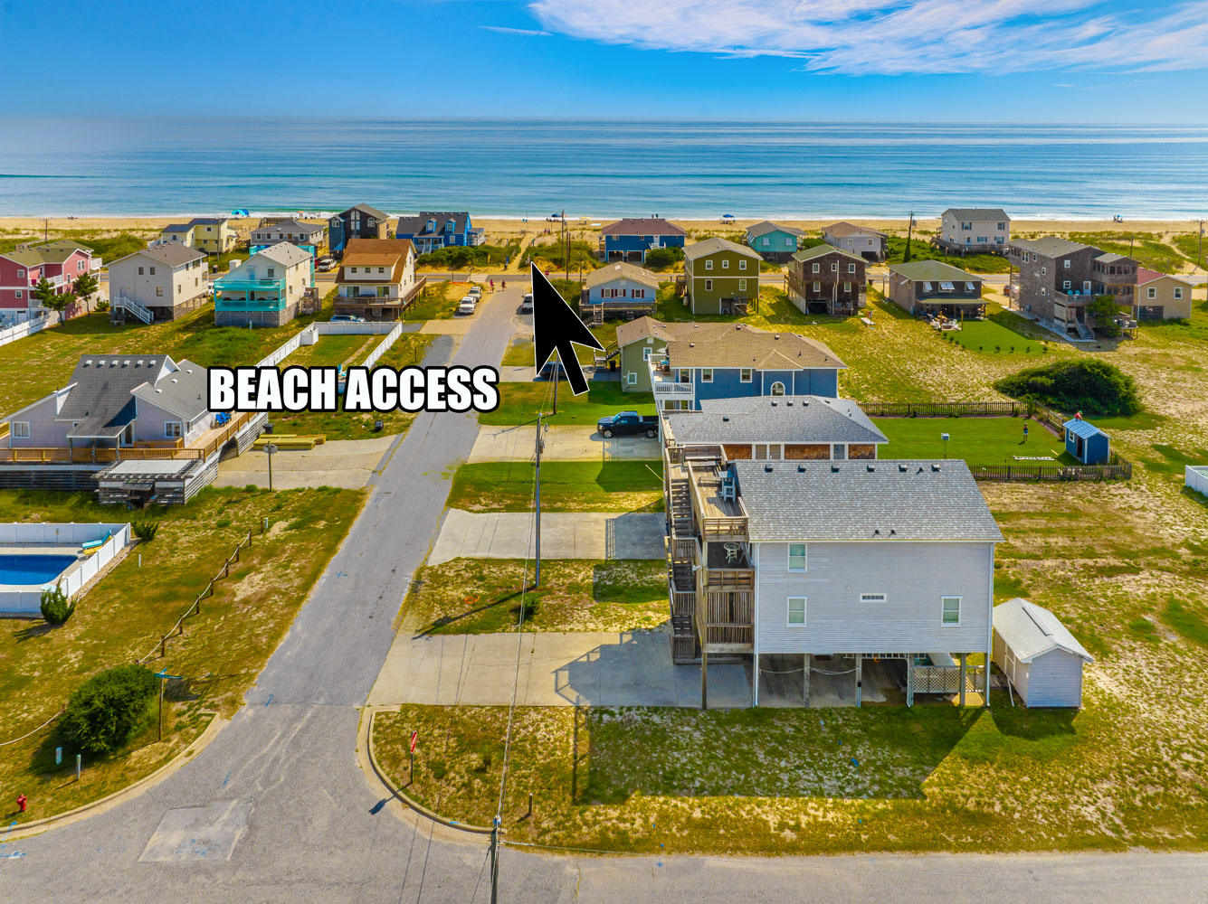 Aerial View of Beach Access
