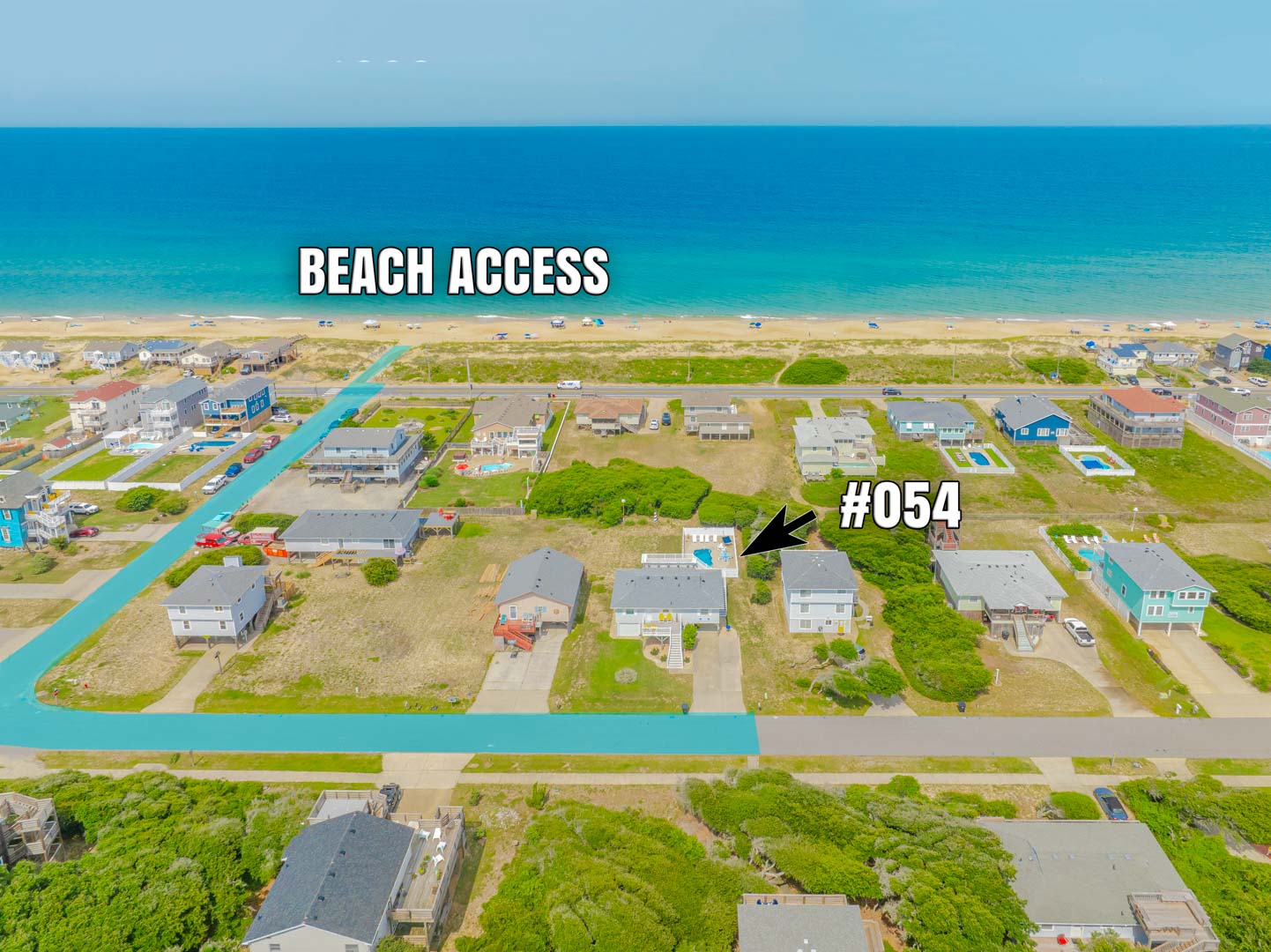Aerial View of 054 | Kitty Kottage & Beach Access