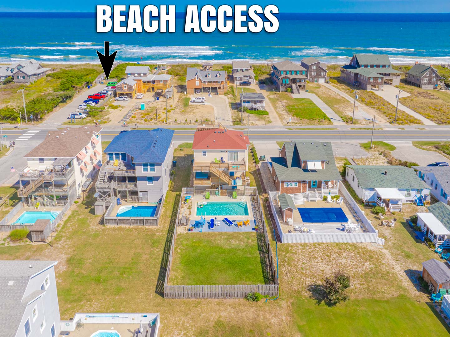 Aerial View of Beach Access