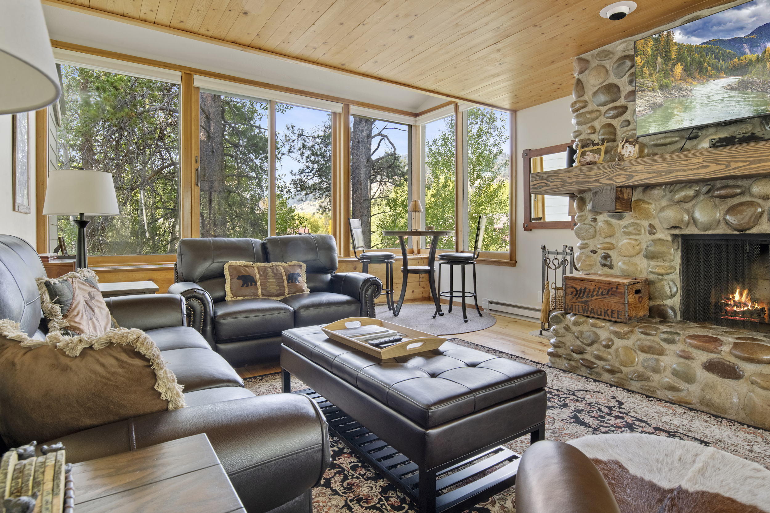Living room with Fireplace