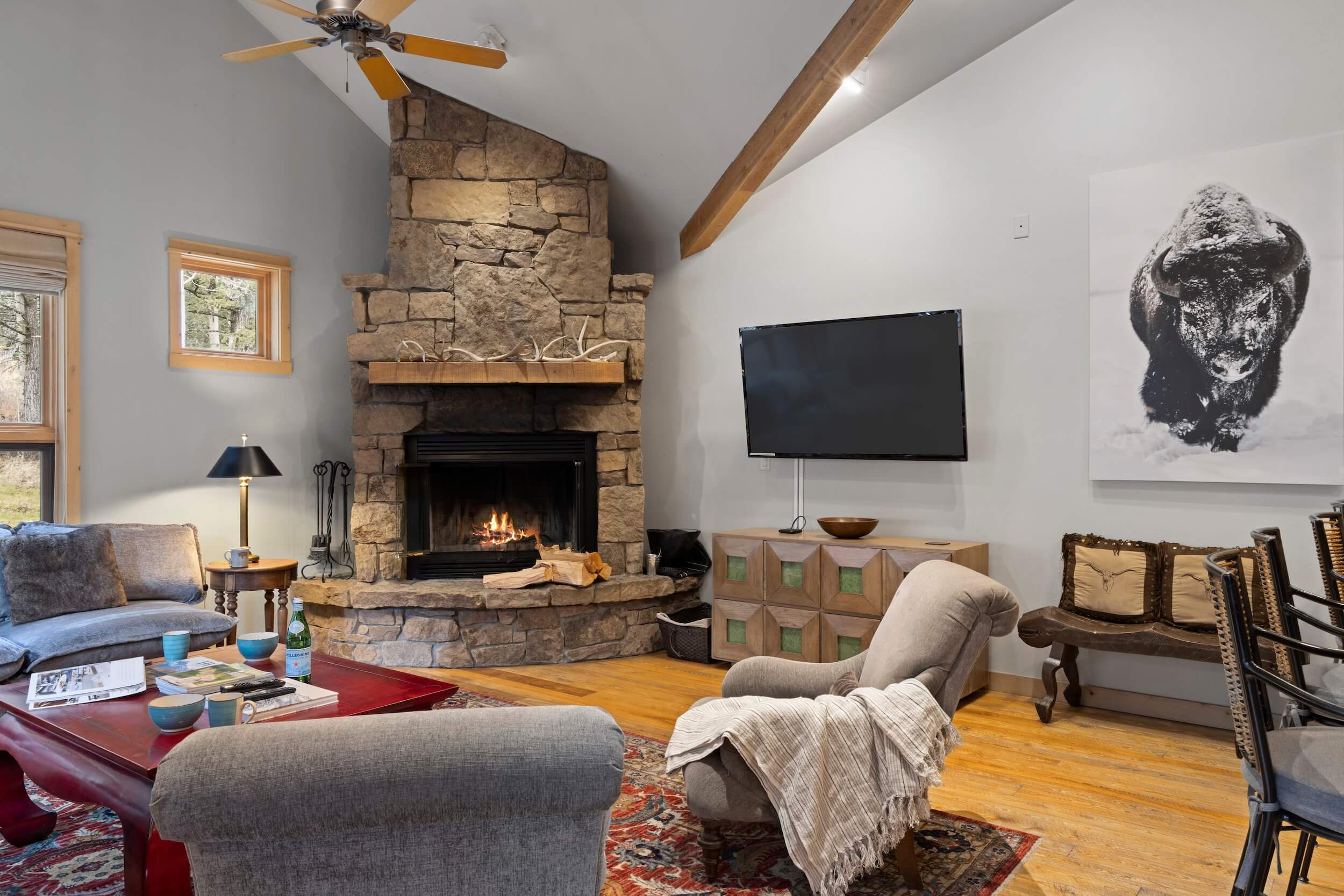 Living Room with Fireplace