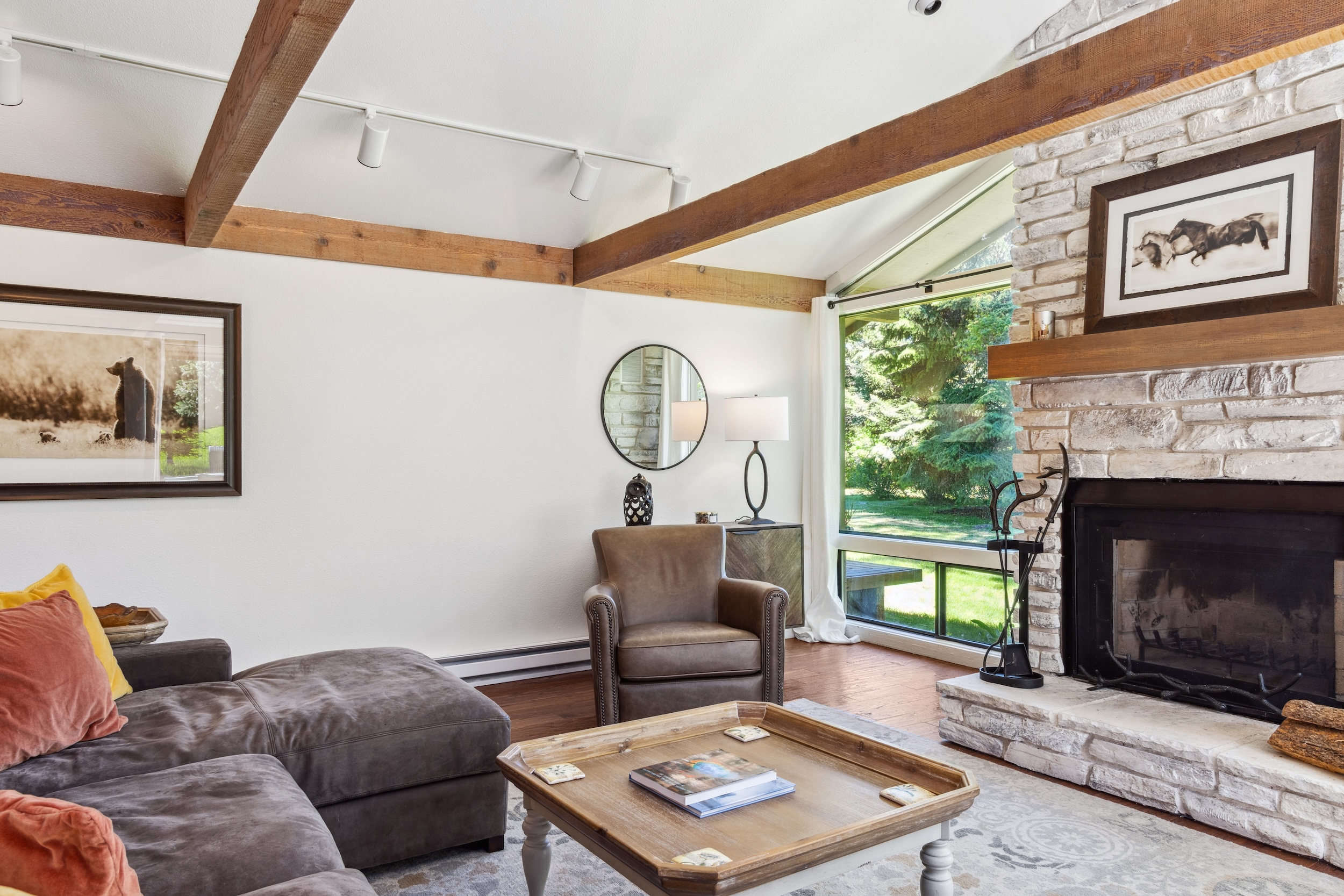 Living Room with Fireplace