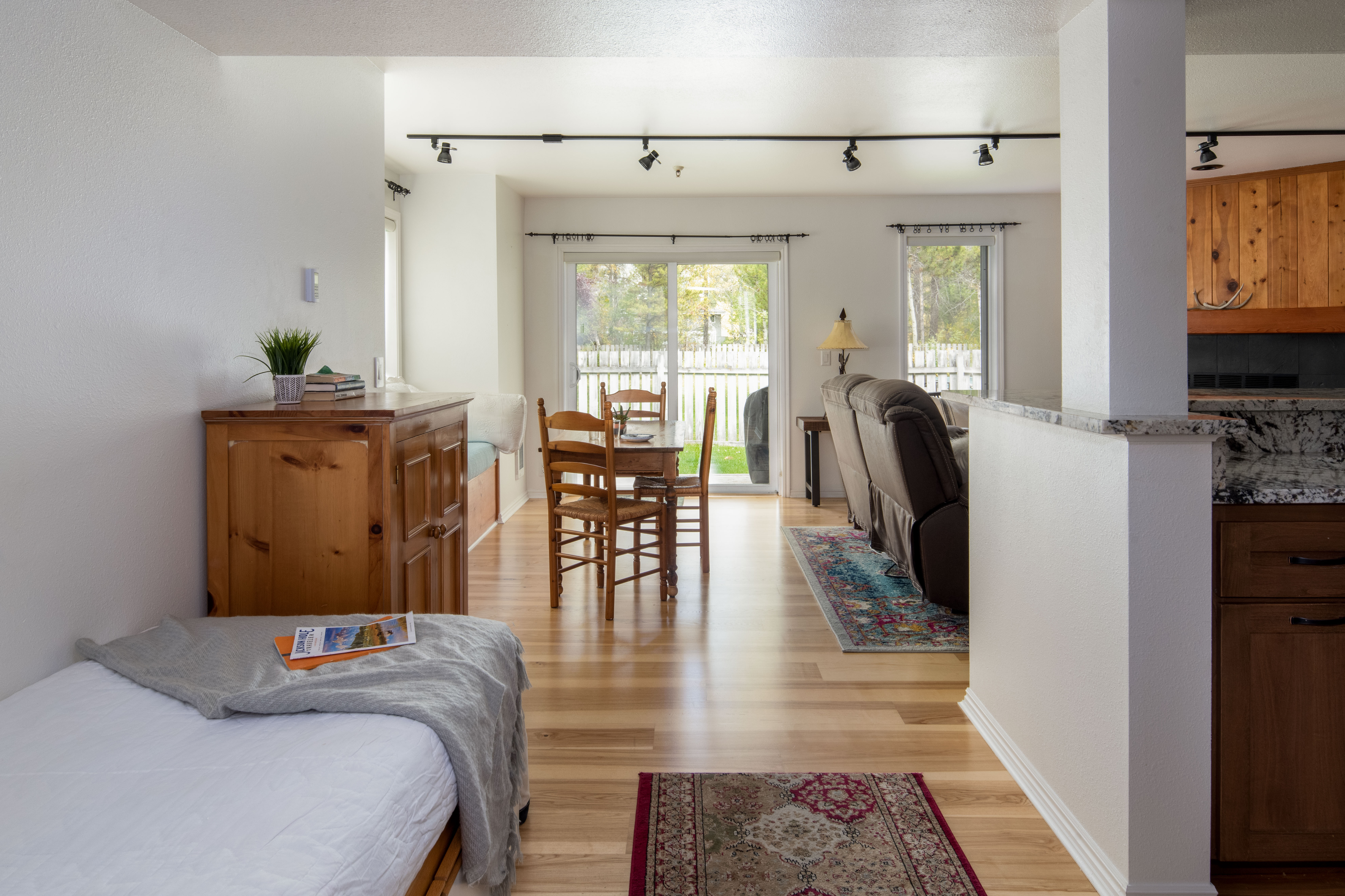Living Area with twin bed