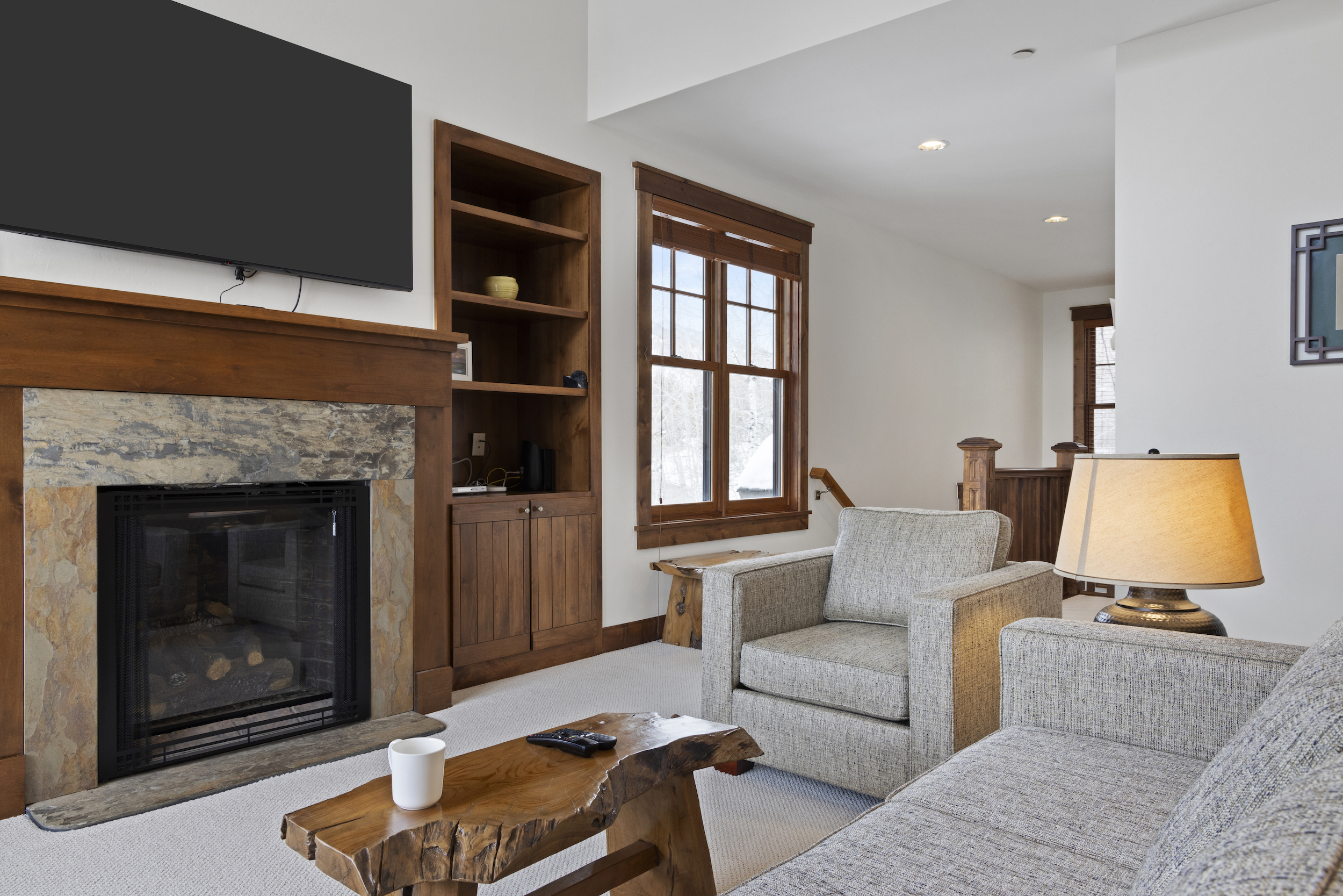 Living Room with Fireplace