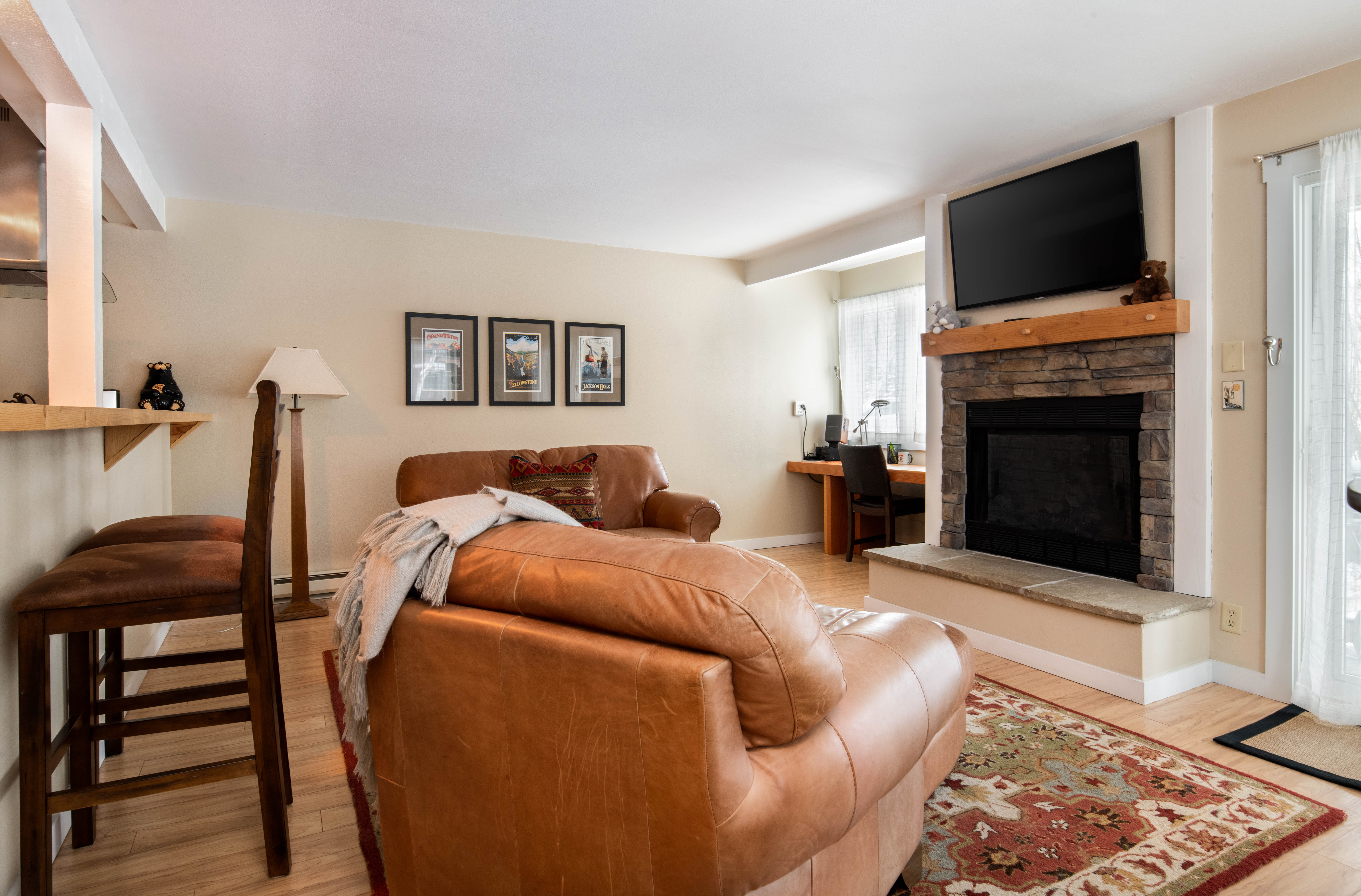 Living Room - Fireplace is not for guest use.