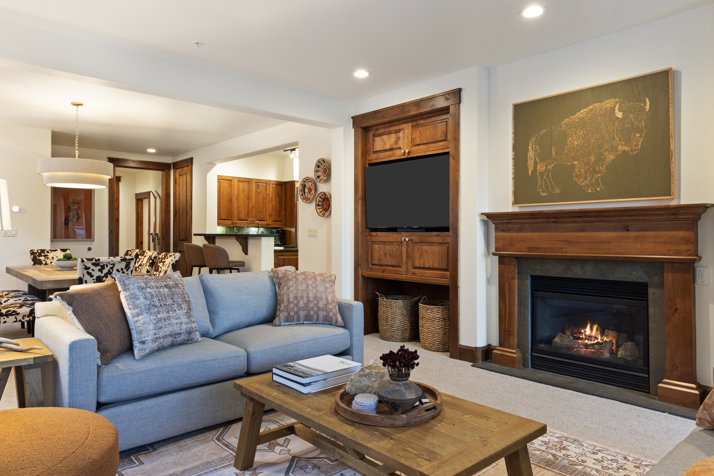 Living Room with Fireplace
