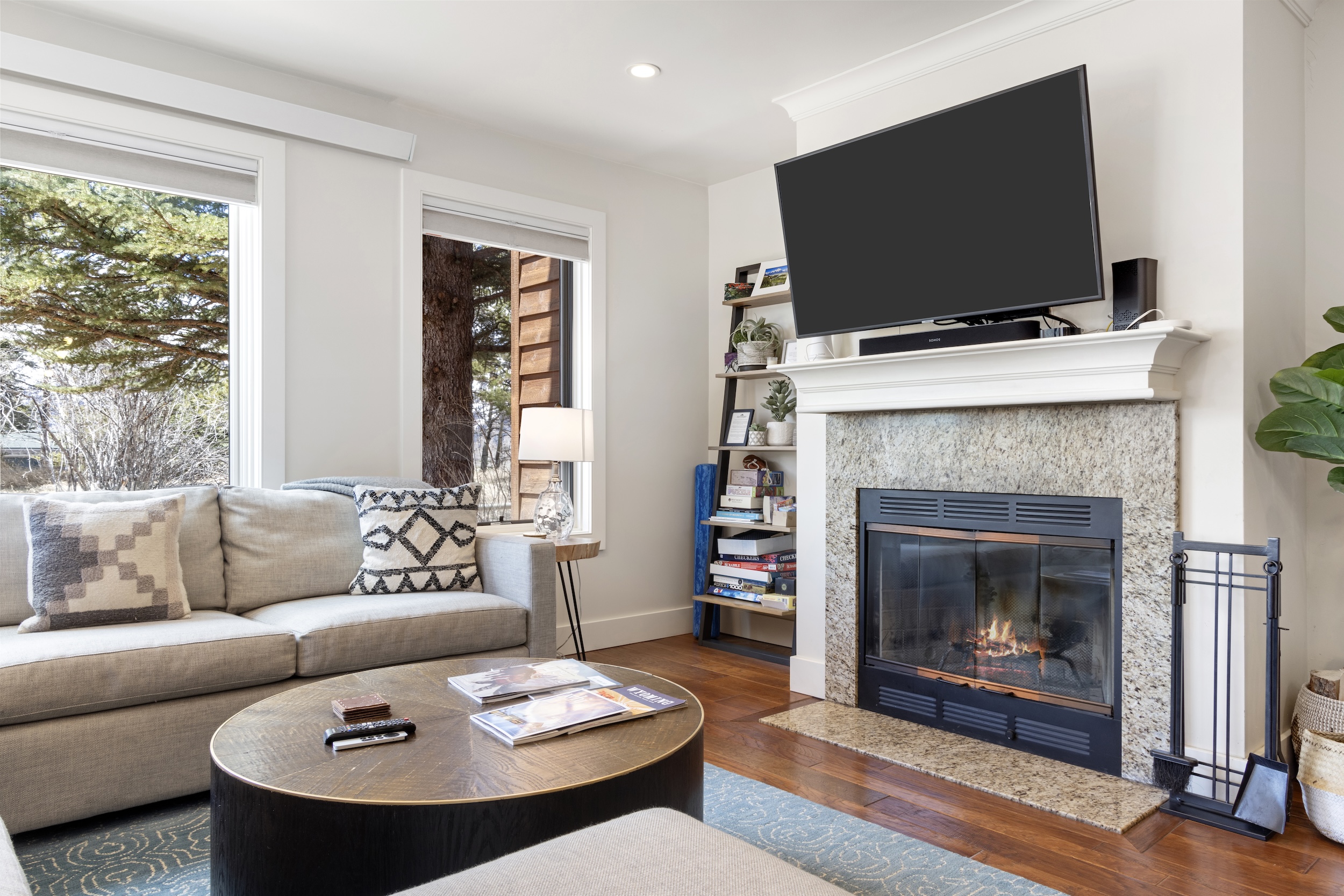 Living Room with Fireplace