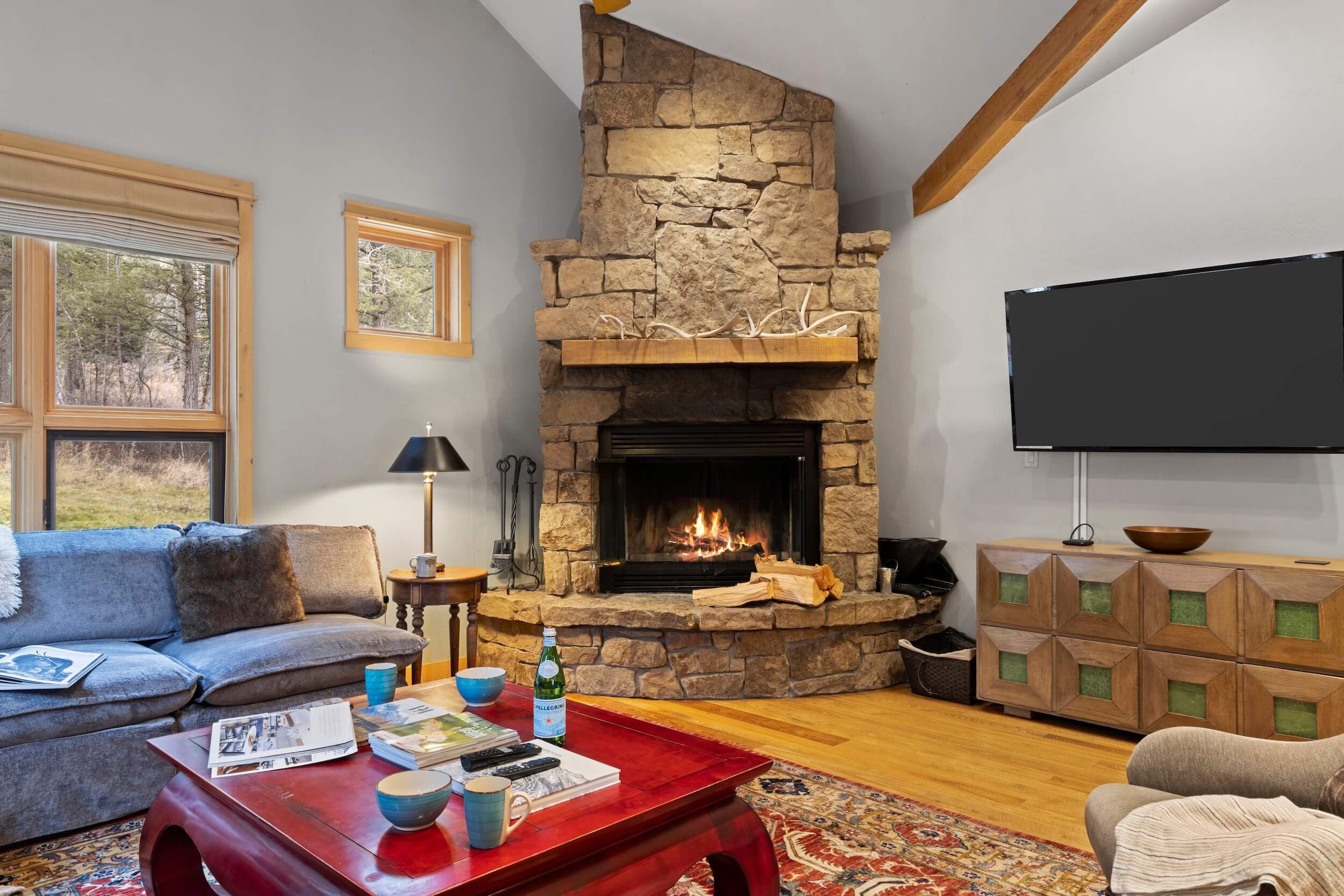 Living Room with Fireplace