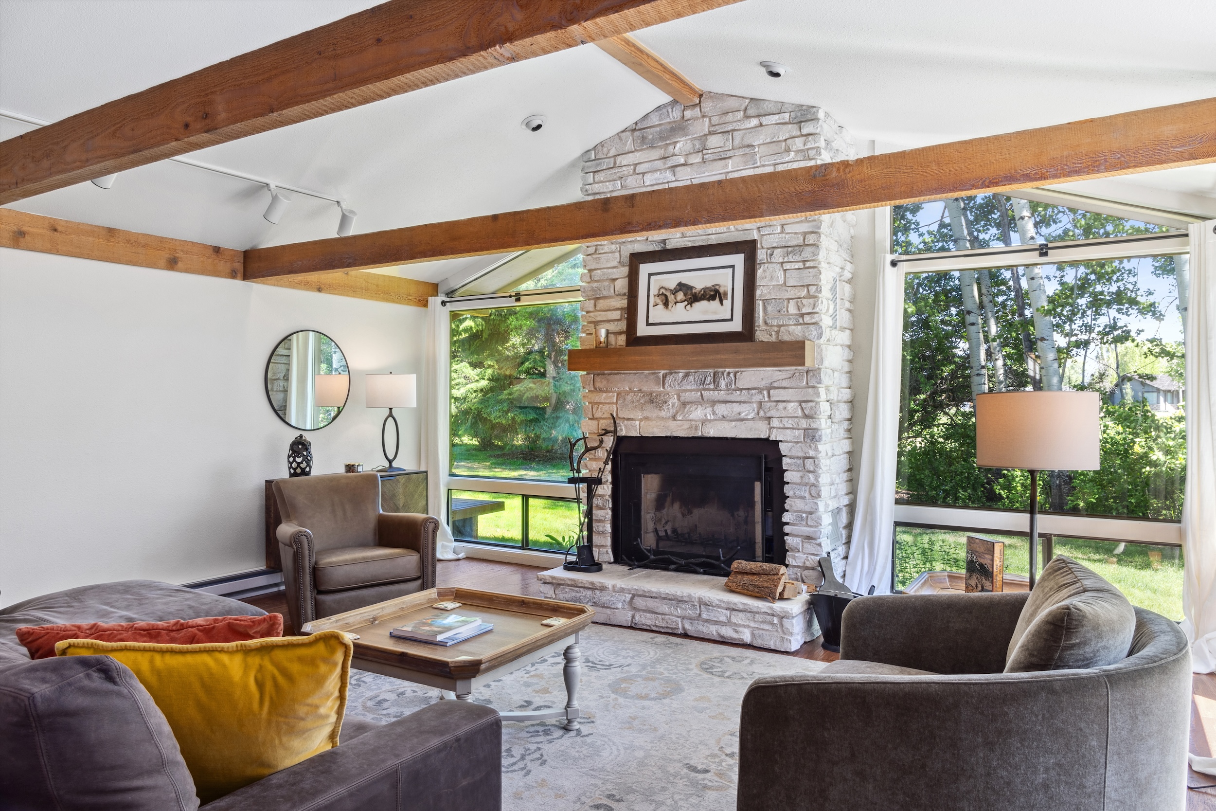 Living Room with Fireplace