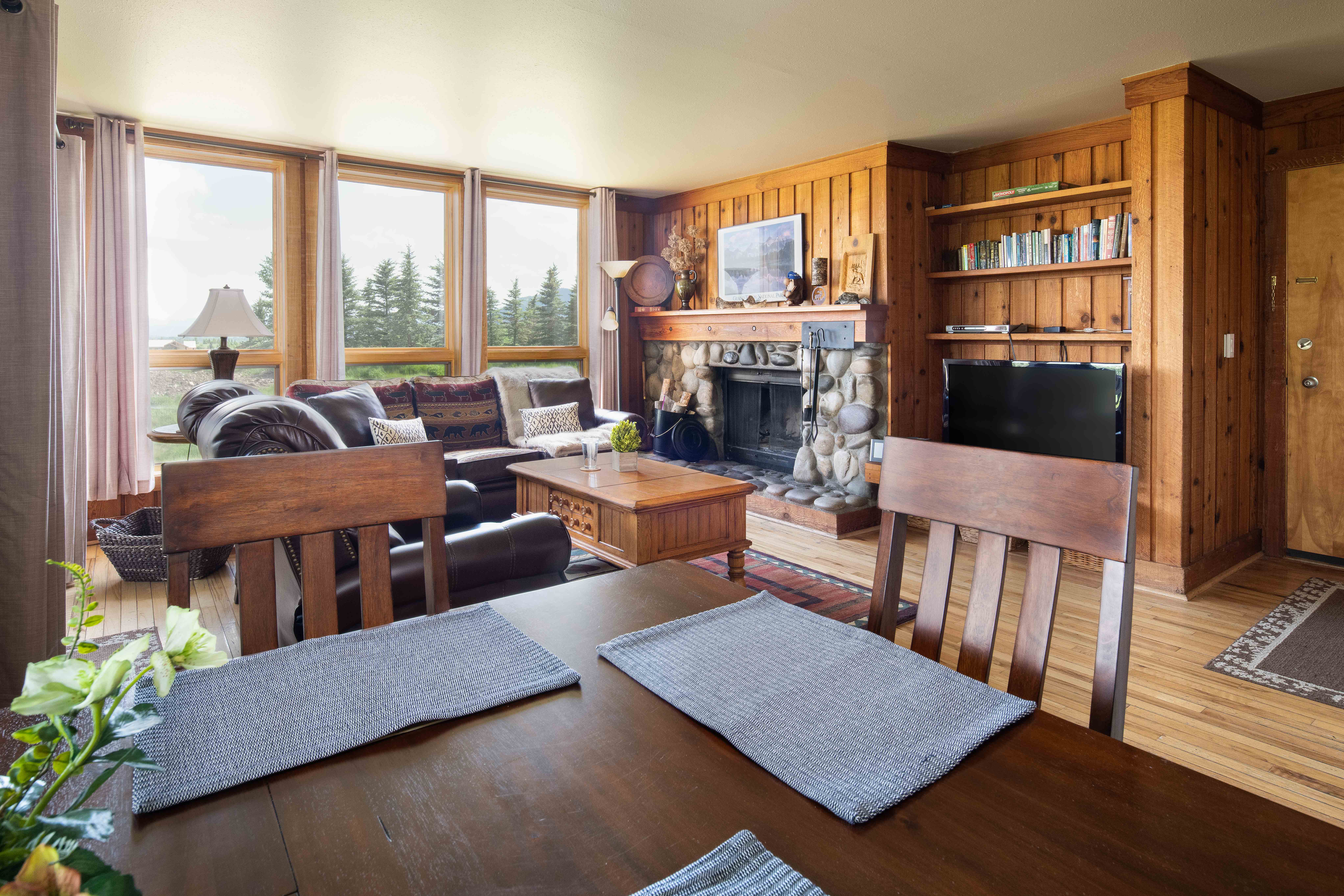 Living room from dining area