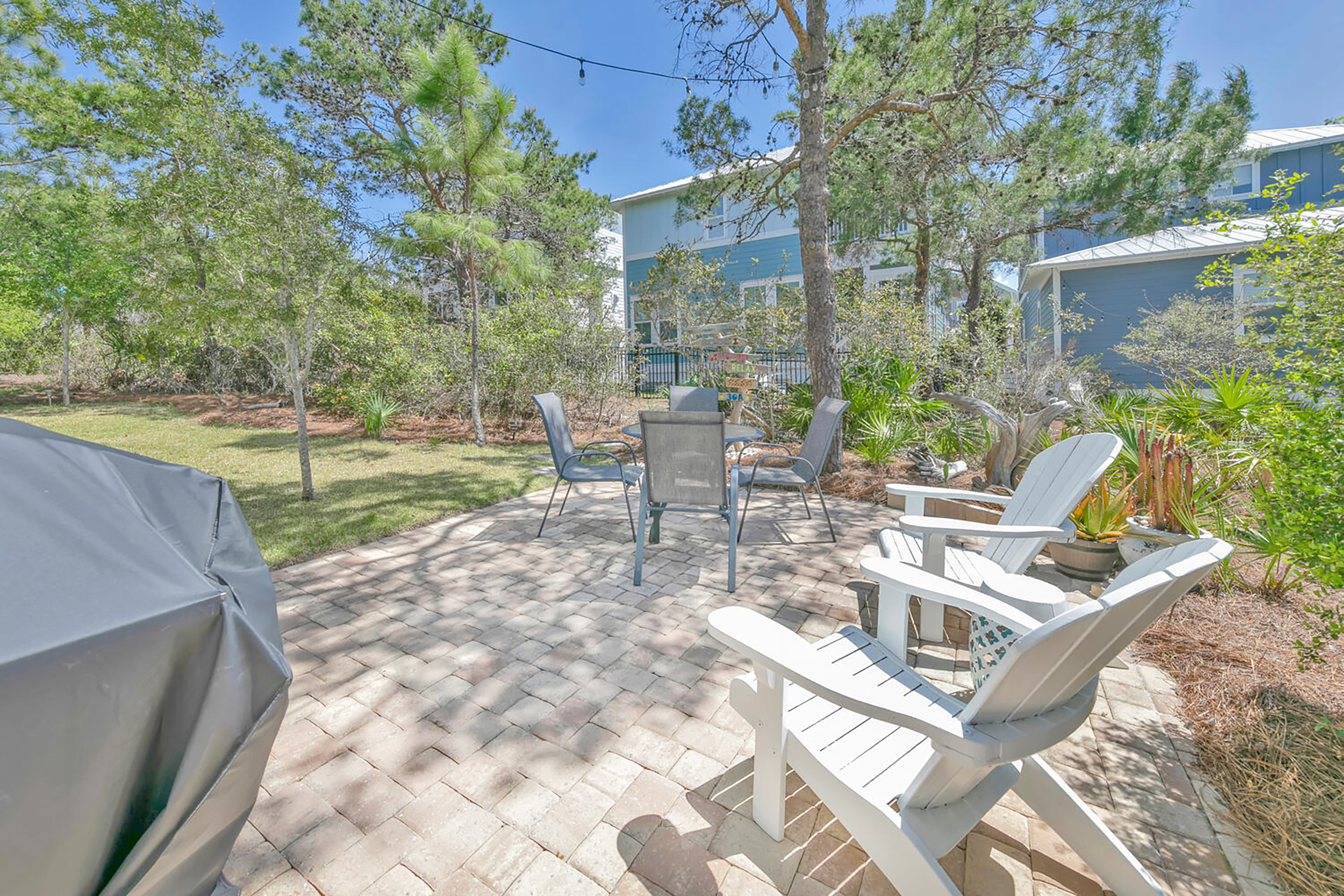 Relax on the back patio